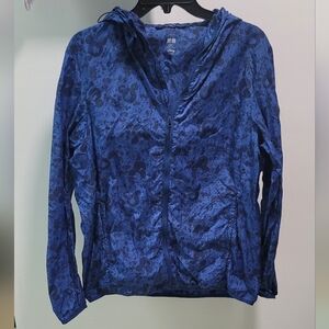 Uniqlo x Disney Mickey Mouse Splatter Print Blue Windbreaker With Hood (M)